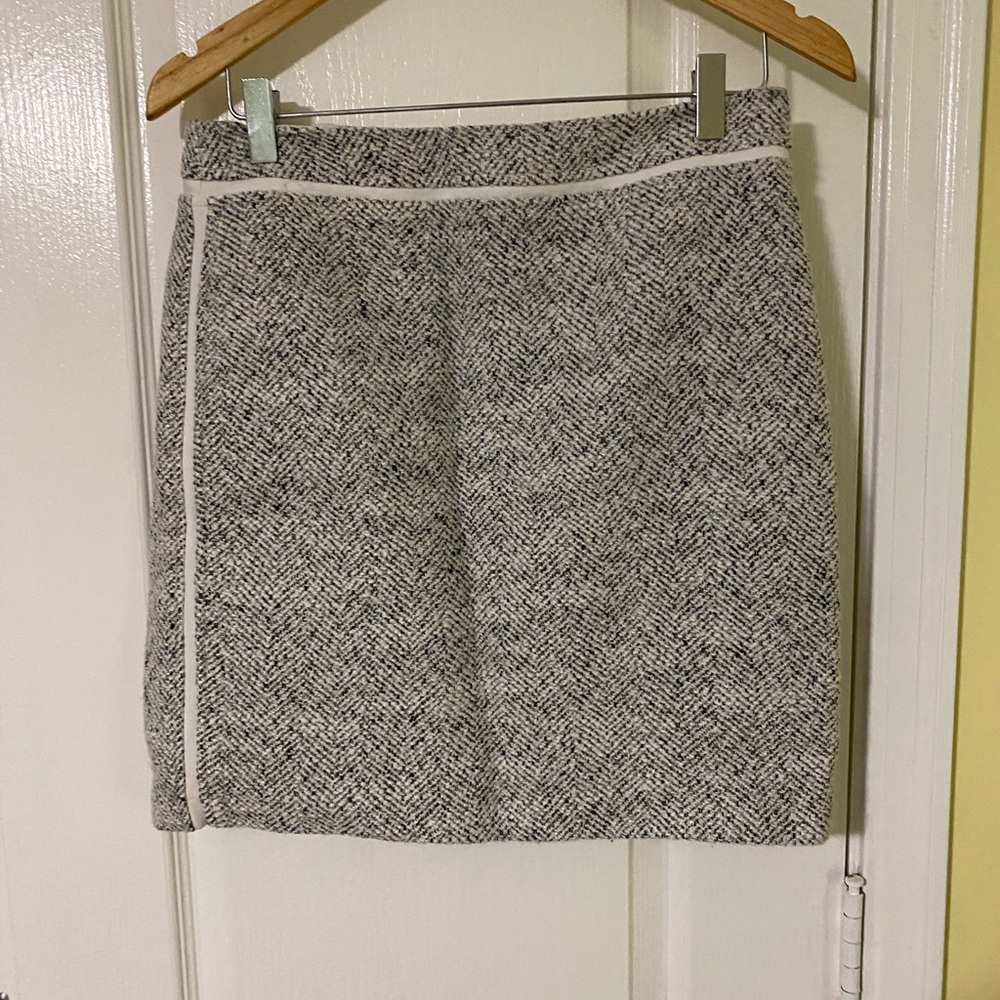 Gray Tweed Skirt